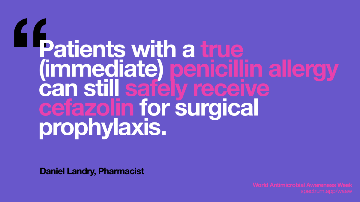 Patients with a
  true (immediate) penicillin allergy can still safely receive cefazolin for
  surgical prophylaxis.