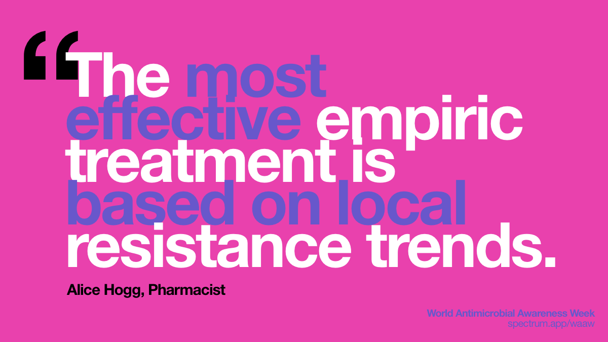 The most effective
  empiric treatment is based on local resistance trends.