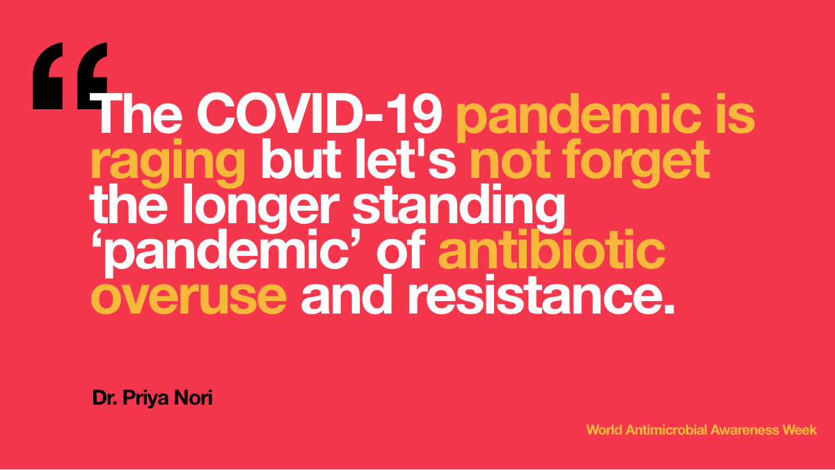 The COVID-19
  pandemic is raging but let's not forget the longer standing 'pandemic' of
  antibiotic overuse and resistance. 
